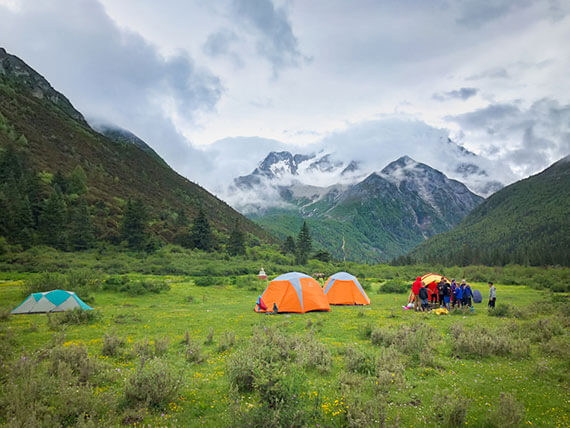 camping near Minya Kongka in Western Sichuan